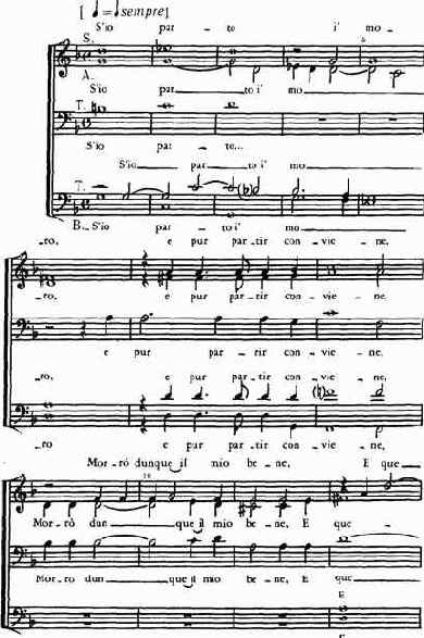 Лука Маренцио (ок. 1560—1599). Мадригал «S'io parto, i' moro»